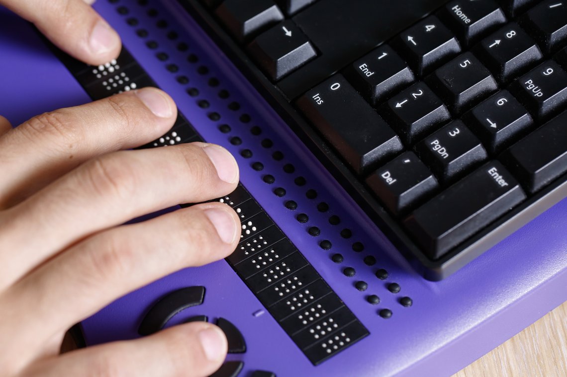 Tastatur med braille